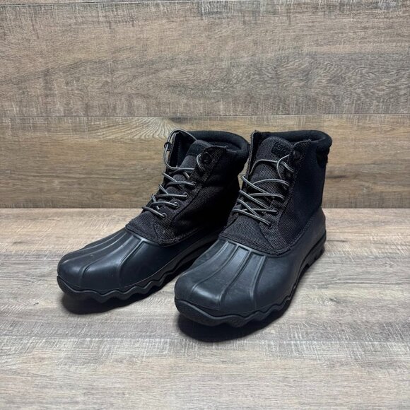 Sperry Avenue Black Water Resistant Duck Boot Men's Size 11 - Picture 1 of 8